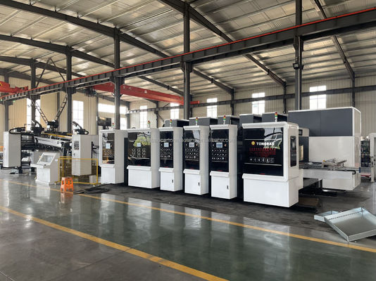 60 mm automatische Wellkartonbox Kartonbox Flexo-Drucker Slotter Die Cutter Folder Gluer Linkage Line Machine