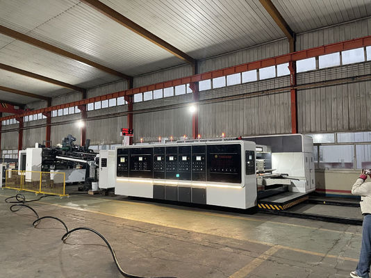 7.2mm Flexo Karton Drucker Die Cutter Gluer Karton Druck Ordner Box Forming Linkage Line Maschine