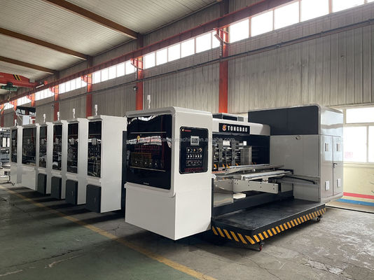 4 Farben Druck-Slotting-Druck-Schnitt-Folder-Klebstoff-Streifenbox-Linienmaschine