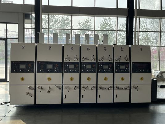 40000 KG Schneidmaschine Schlitze Druckschachtel Verpackungsspeisegerät Automatische 3farbige Druckmaschine