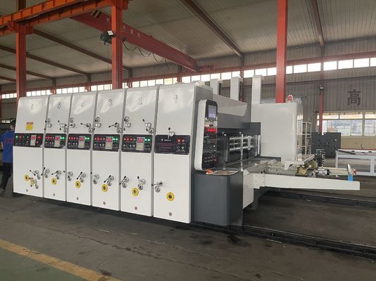 Weiterentwickelte Wellkartonbox Flexo Zweifarbiger Drucker Slotter Rotary Die Cutter Machine