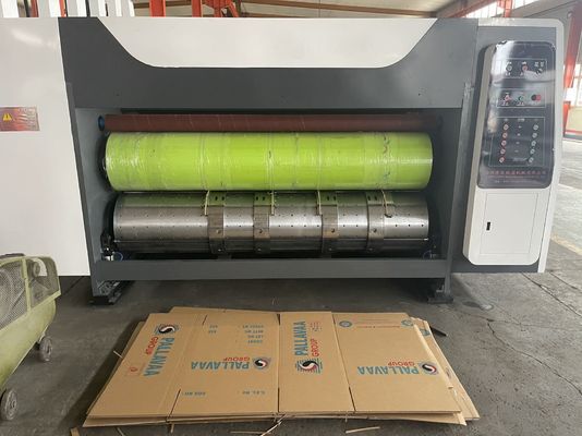 Weiterentwickelte Wellkartonbox Flexo Zweifarbiger Drucker Slotter Rotary Die Cutter Machine