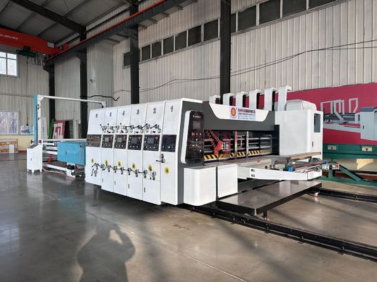 Automatische Flexoplattenboxdruckmaschine zur präzisen und schnellen Herstellung von Kartonboxen
