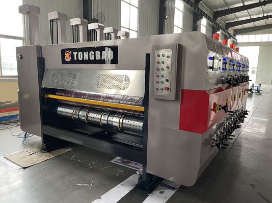 Automatischer Flexo-Slotter-Rotations-Druckschneider mit Wasserfarbe-Drucker und Stripping-Stacker