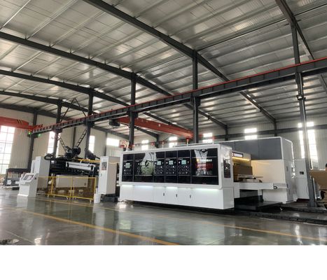 FFG Automatische Vakuumübertragung Flexo-Druck-Slotting Die-Schneiden Klappen Kleben Strapper Maschine