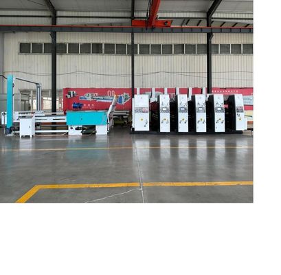 180000 KG Automatischer Hochgeschwindigkeitskorrugator Flexo Vierfarbiger Drucker Diecutter Shacker