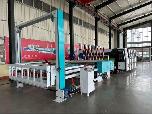 180000 KG Automatischer Hochgeschwindigkeitskorrugator Flexo Vierfarbiger Drucker Diecutter Shacker