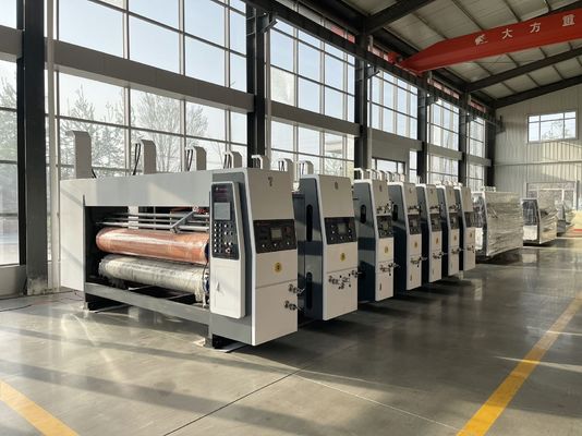 180000 KG Automatischer Hochgeschwindigkeitskorrugator Flexo Vierfarbiger Drucker Diecutter Shacker