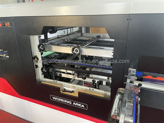 Automatische Druckschneidmaschine für Karton und Wellpapier mit Strippstation