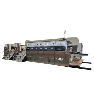 220V/380V/440V Karton-Box-Drucker mit Dreh-Druckmaschine und Vibrationsstacker