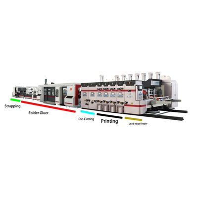 12 mm Walzschachtelmaschine mit Flexo-Drucker Slotter Die Cutter Folder Gluer Inline