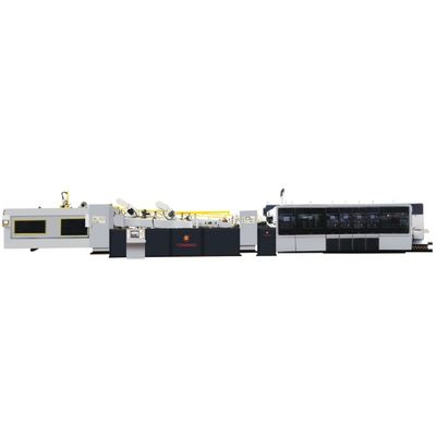 Gewölbter Karton Maschinenordner Gluer Inline mit 2/3/4 Farbe Hochgeschwindigkeits-Flexodruck