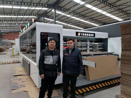 1200 mm automatischer Flexo-Druck, Schlitze, Schnitt, Klappen, Kleben, Schnüren, Inline-Maschine