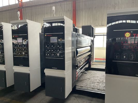 1200 mm automatischer Flexo-Druck, Schlitze, Schnitt, Klappen, Kleben, Schnüren, Inline-Maschine