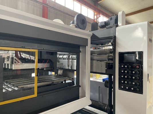 1200 mm automatischer Flexo-Druck, Schlitze, Schnitt, Klappen, Kleben, Schnüren, Inline-Maschine