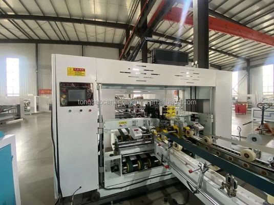 Vollständig automatisch gewölbte Kartonbox Ordner Gluer Sticher in der Linie für Papierkarton