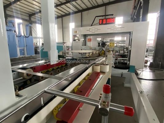 Vollständig automatisch gewölbte Kartonbox Ordner Gluer Sticher in der Linie für Papierkarton