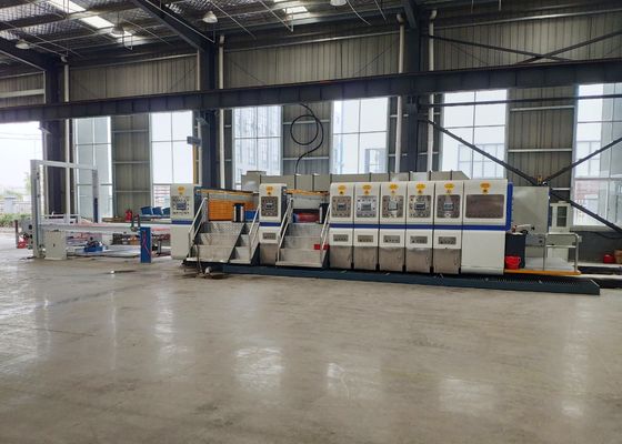 High-Definition 4 Farben Flexo-Druckmaschine mit Rotary Slotter Zubehör perfekt