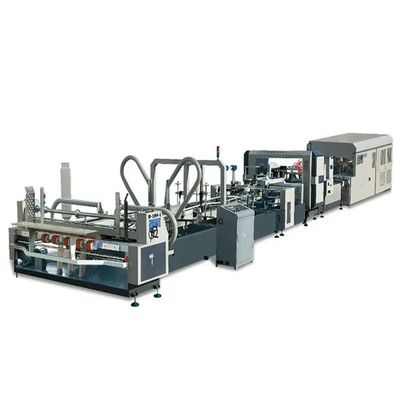 Vollautomatische Wellpappenkartonbox, die Folder Gluer Strapper macht